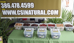 A photo of CSI Natural's Product Line Samples; Compost, Mulch & TopSoil.